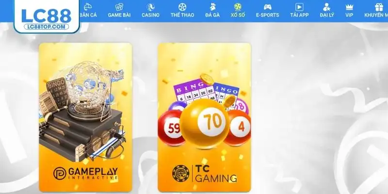 2 sảnh game xổ số LC88 hấp dẫn tại nhà cái